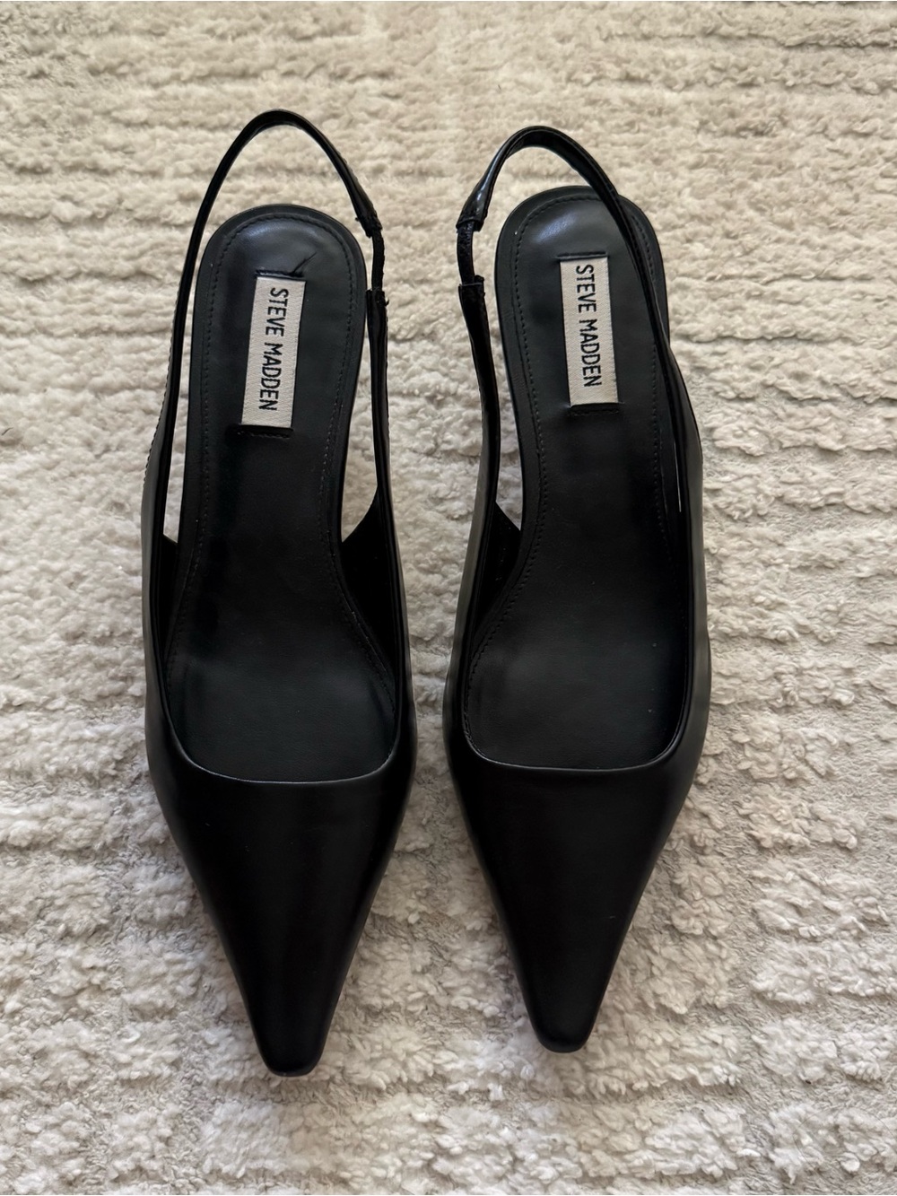 Black Sling back kitten heels
